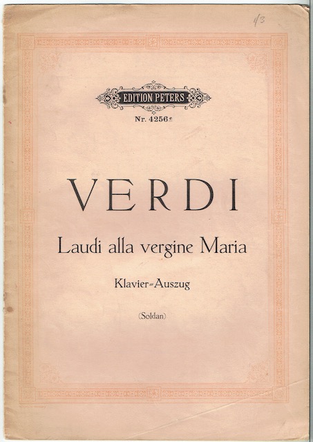 Laudi alla vergine Maria: Klavier-Auszug (Edition Peters Nr. 4256c)