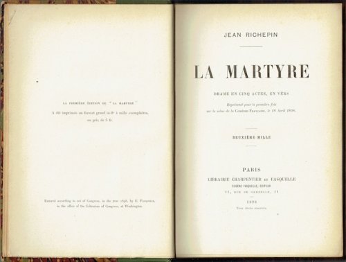 La Martyre: Drame En Cinq Actes