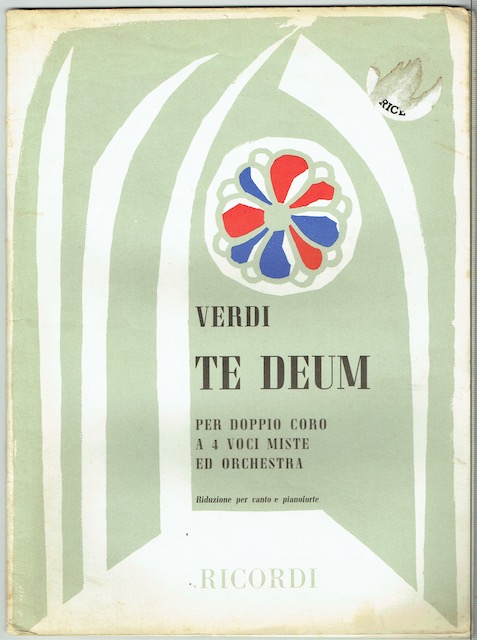 Te Deum Per Doppio Coro A 4 Voci Miste Ed Orchestra: Riduzione per canto e pianoforte