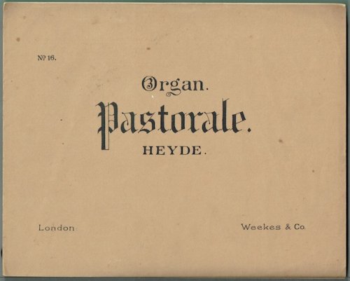Pastorale: The Western Organist No. 16