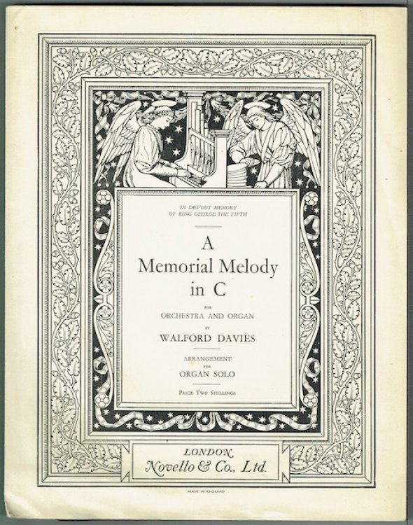 A Memorial Melody In C For Orchestra And Organ: Arrangement For Solo Organ