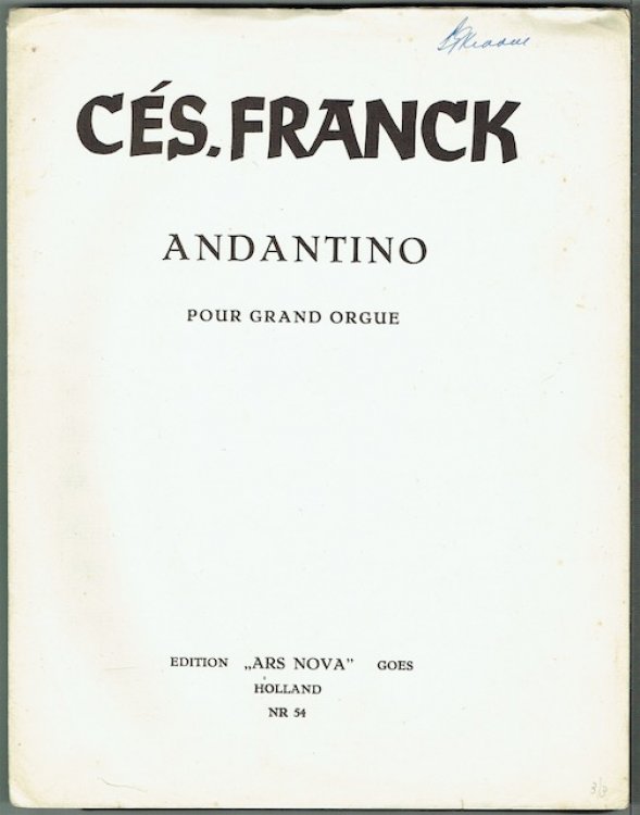Andantino Pour Grand Orgue