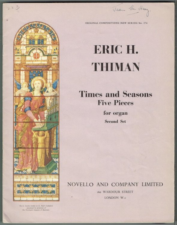 Times And Seasons: Five Pieces For Organ, Second Set