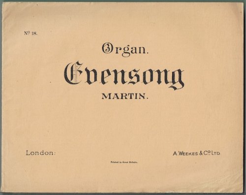 Evensong In E (The Western Organist No. 18)