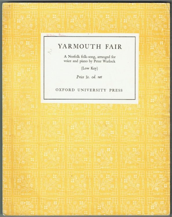 Yarmouth Fair: A Norfolk Folk Song Arranged For Voice And Piano (Low Key)