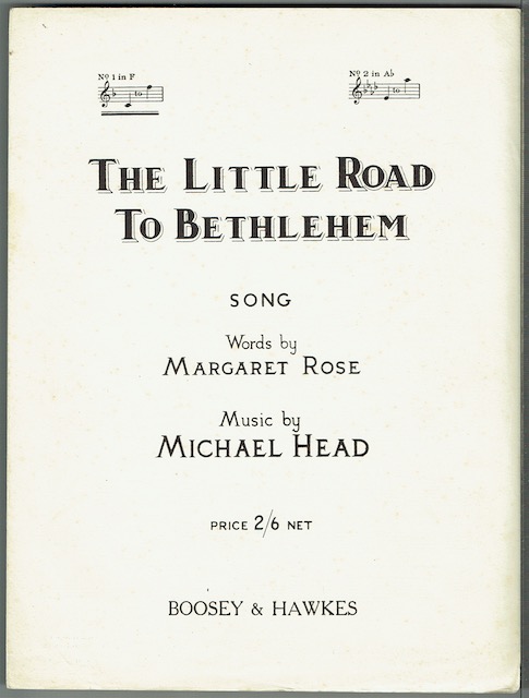 The Little Road To Bethlehem: Song No.1 in F