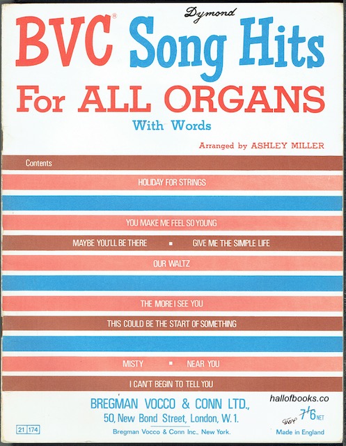BVC Song Hits For All Organs With Words
