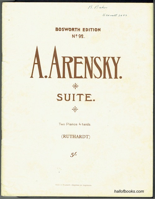 Suite For Two Pianos 4 Hands, Op. 15: Romance, Valse, Polonaise. Revised And Fingered By A. Ruthardt
