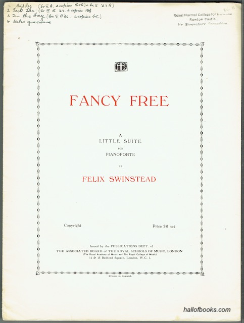 Fancy Free: A Little Suite For Pianoforte