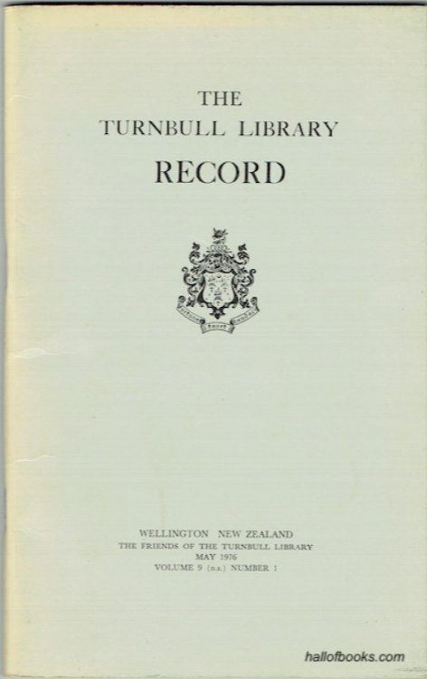 The Turnbull Library Record, Volume 9, No. 1, May 1976