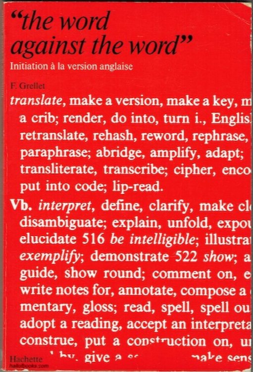 The word against the word: Initiation a la version anglaise
