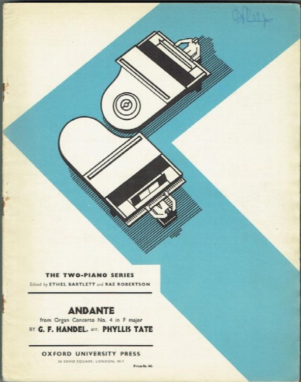 Andante from Organ Concerto No. 4 in F major: Arranged For Two Pianos By Phyllis Tate