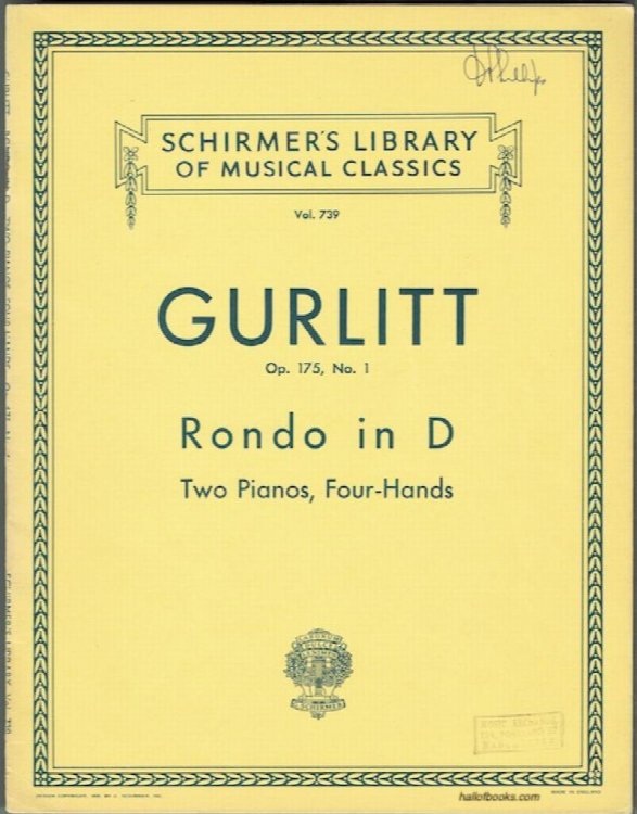 Rondo In D, Op. 175, No. 1: Two Pianos, Four-Hands