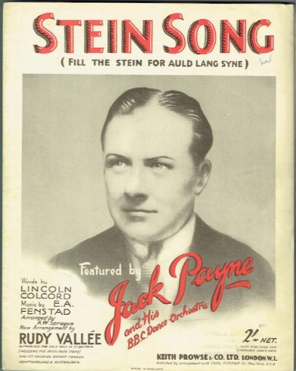 Stein Song (Fill The Stein For Auld Lang Syne)