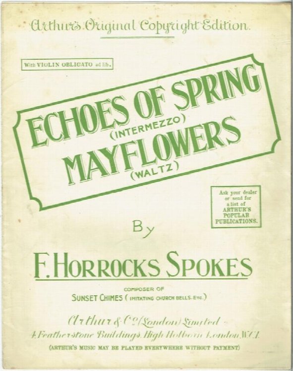 Echoes Of Spring (Intermezzo) and Mayflowers (Waltz)