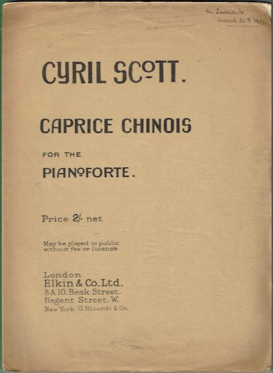 Caprice Chinois For The Pianoforte