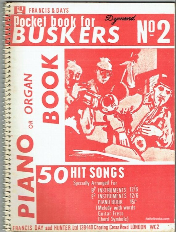 Francis & Days Pocket Book For Buskers No.2: 50 Hit Songs For Piano Or Organ