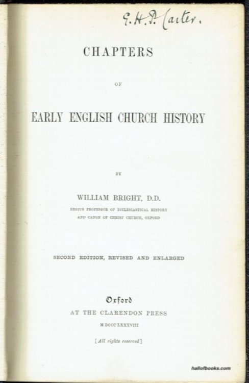 Chapters Of Early English Church History