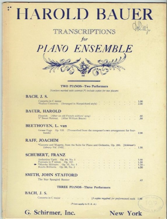Marche Militaire, Op. 51, No. 1: Two Pianos - Two Performers