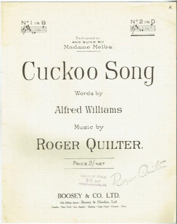 Cuckoo Song No. 2 in D