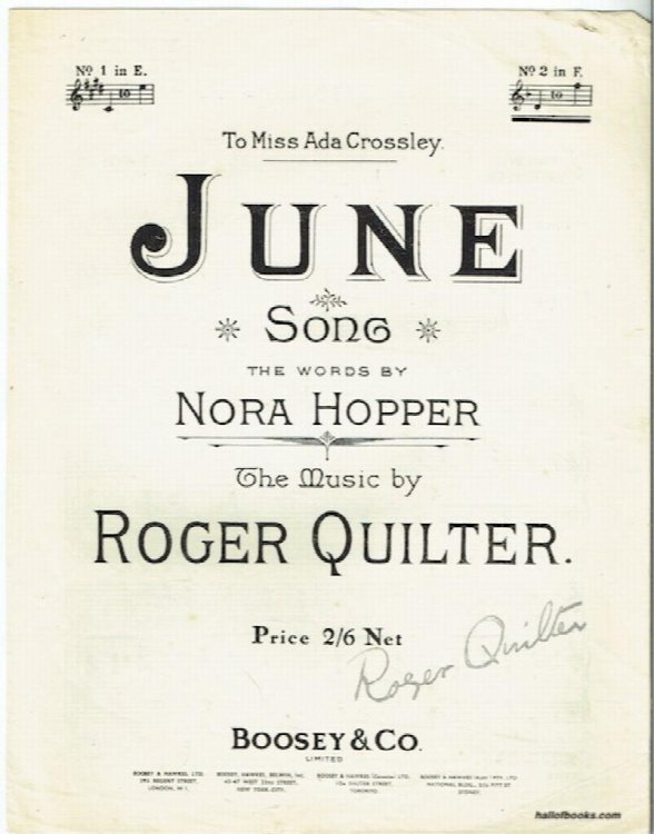 June: Song, No. 2 in F
