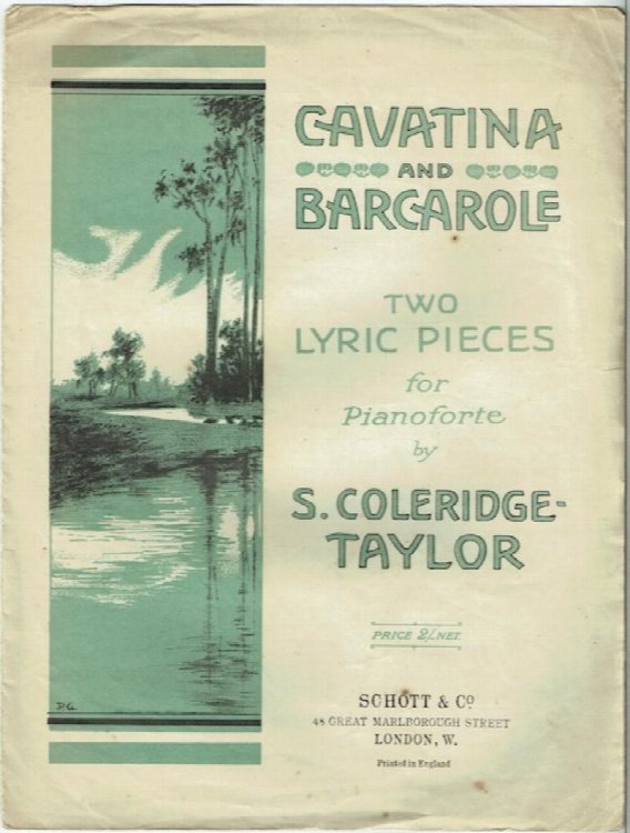 Cavatina and Barcarole: Two Lyric Pieces For Pianoforte