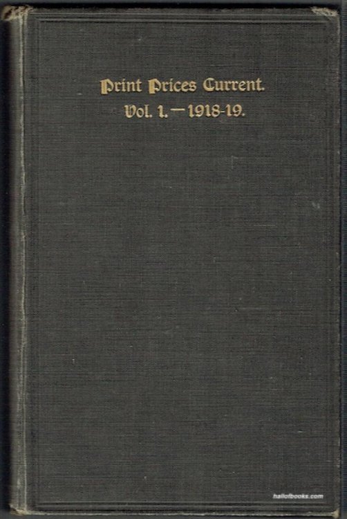 Print Prices Current: Volume 1, October 1918 - July 1919
