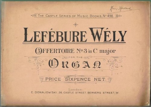 Offertoire No. 3 In C Major For The Organ