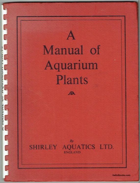 A Manual Of Aquarium Plants