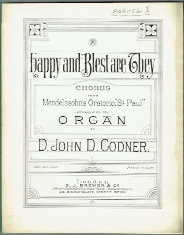 Happy And Blest Are They: Chorus From Mendelssohn's Oratorio 