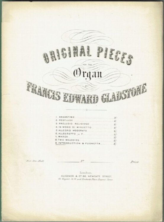 Original Pieces For The Organ No. 9: Introduction & Fughetta