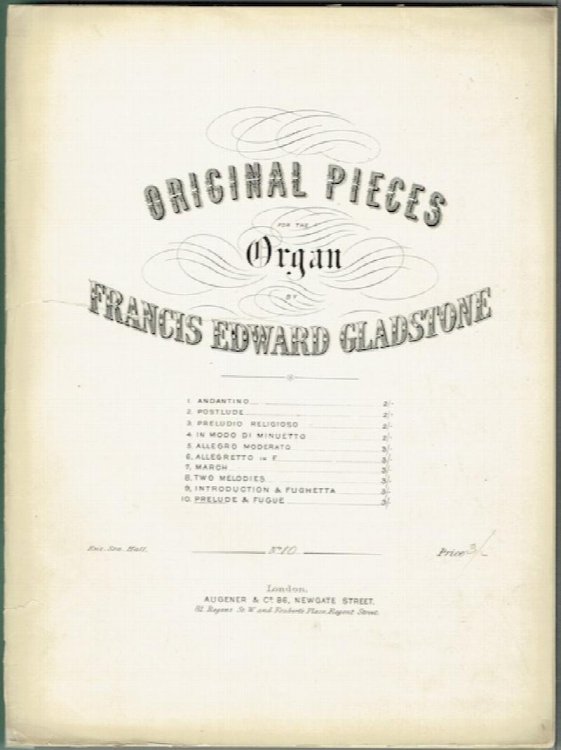 Original Pieces For The Organ No. 10: Prelude & Fugue