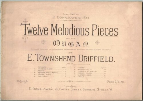 Twelve Melodious Pieces For The Organ (Op.26)