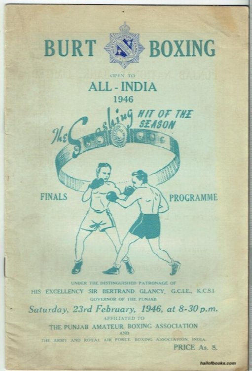 Burt Boxing Championships Open To All India, 1946: Finals Programme