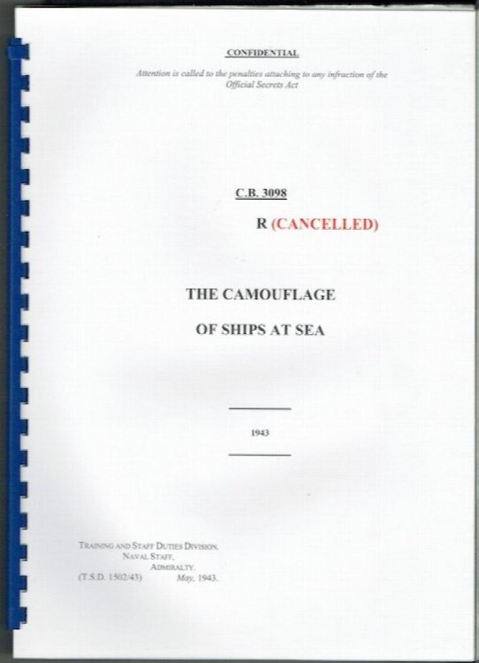 The Camouflage Of Ships At Sea: C.B. 3098 - R (Cancelled) - 1943