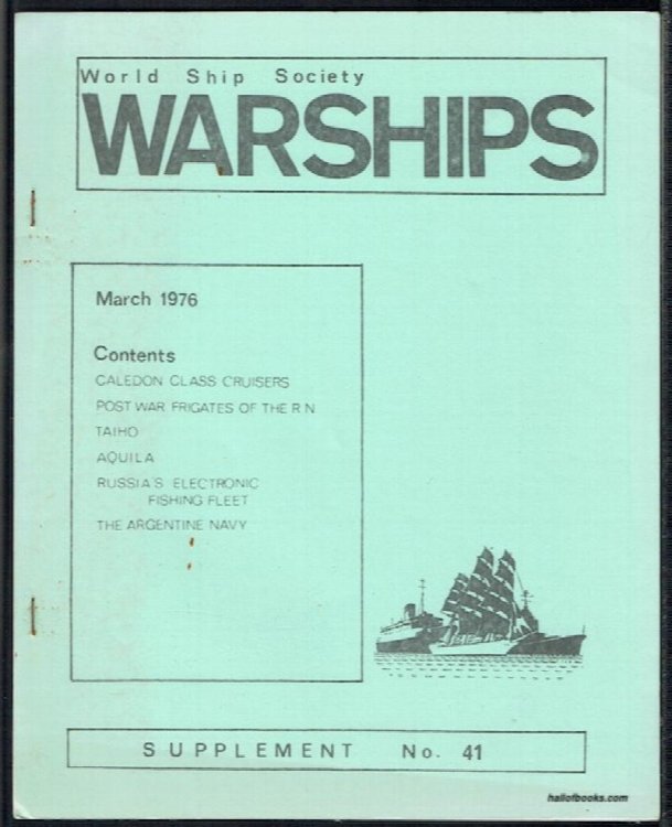 Warships Supplement No. 41, March 1976 (World Ship Society)
