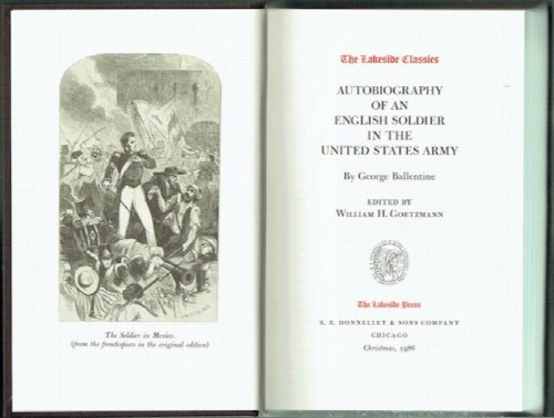 Autobiography Of An English Soldier In The United States Army