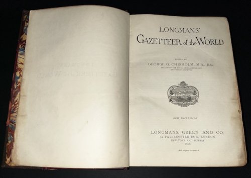 Longmans' Gazetteer Of The World