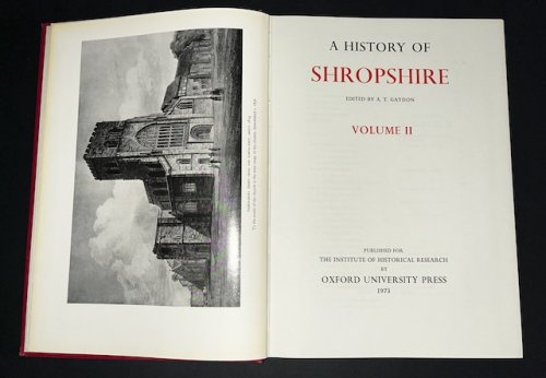 A History Of Shropshire: Volume II