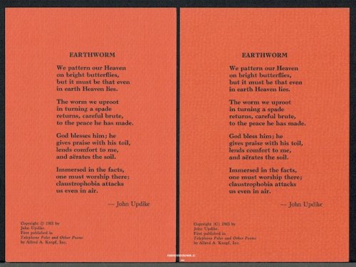 Earthworm: First Edition, First Printing AND First Edition, Second Printing