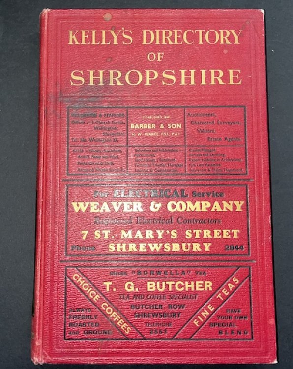 Kelly's Directory Of Shropshire 1937