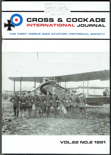 Cross & Cockade International Journal: Volume 22, No. 2, Summer 1991