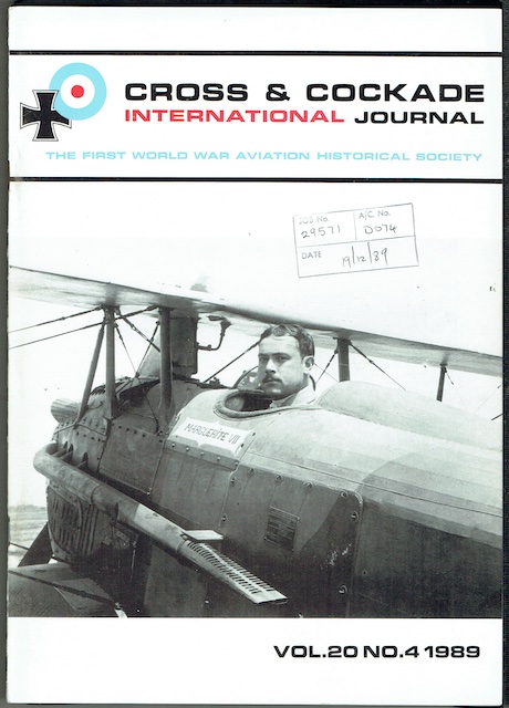 Cross & Cockade International Journal: Volume 20, No. 4, Winter 1989