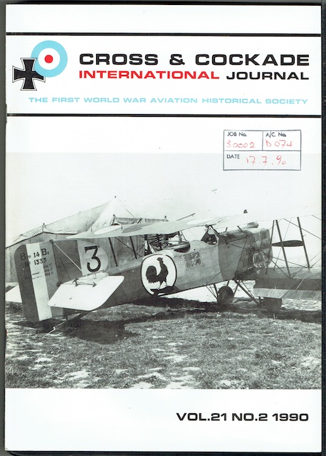 Cross & Cockade International Journal: Volume 21, No. 2, Summer 1990