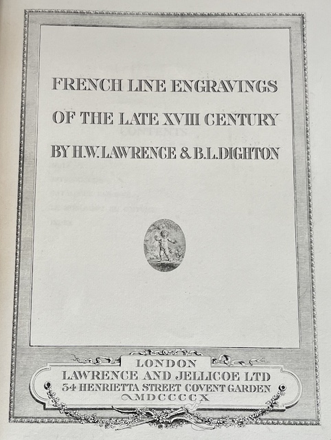 French Line Engravings Of The Late XVIII Century