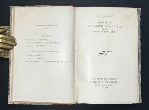 Histoire Du Chevalier Des Grieux Et De Manon Lescaut