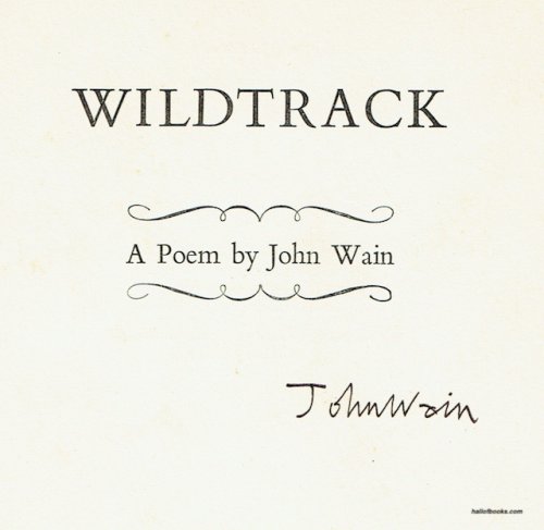 Wildtrack: A Poem (signed)