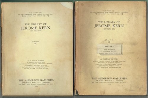 The Library Of Jerome Kern, New York
