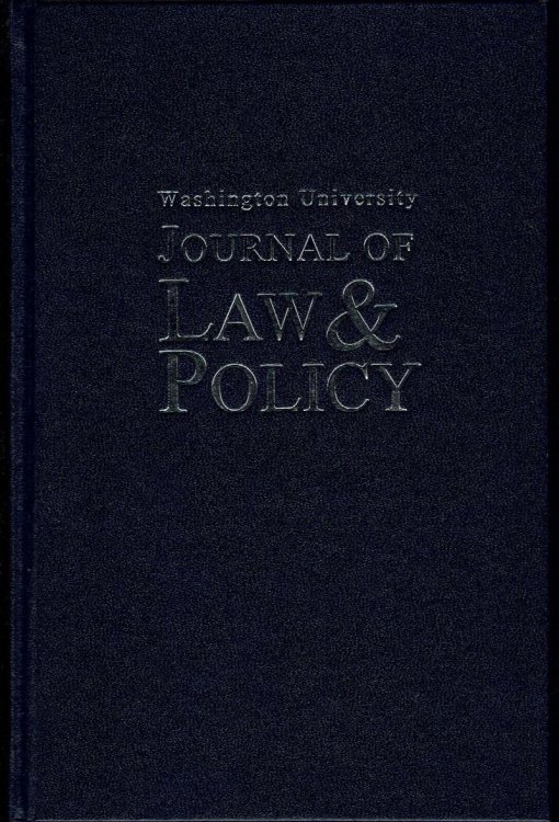 Washington University Journal of Law & Policy (Vol. 6, 2001)