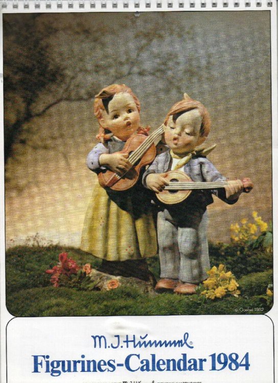 M.J. Hummel Figurines Calendar 1984